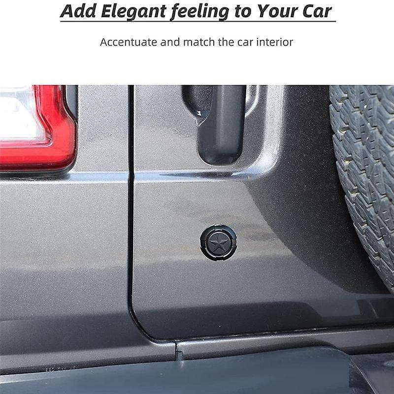 Door Key Jack Trim Cover for Jeep, Matte Black, Pentagram