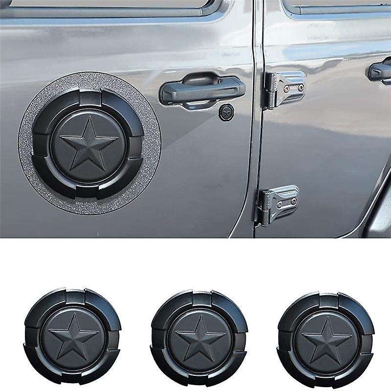 Door Key Trim Cover for 1997-2022 Wrangler Tj Jk Jl & Jt, Black, Pentagram