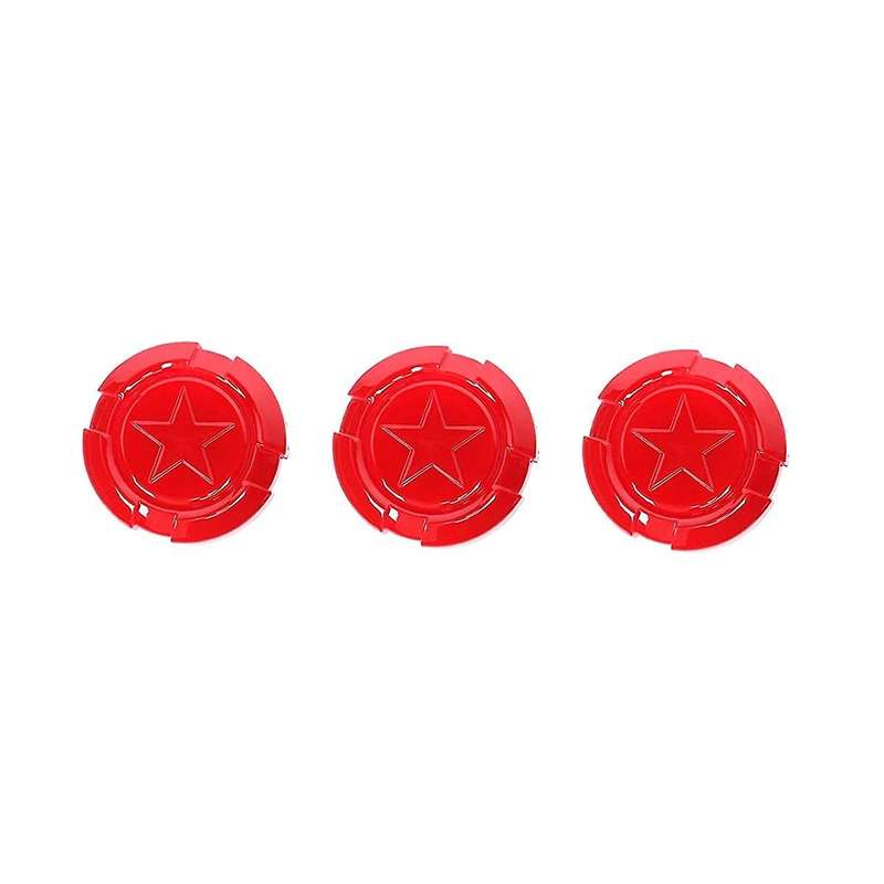 Door Key Jack Trim Cover Pentagram for 1997-2022 Wrangler TJ JK JL & JT Red