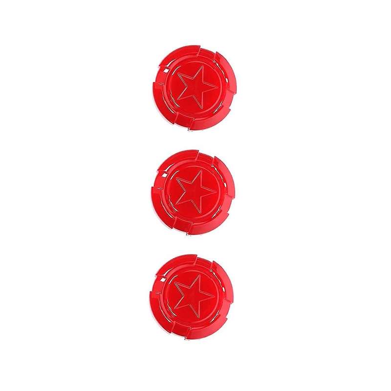 Door Key Jack Trim Cover Pentagram for 1997-2022 Wrangler TJ JK JL & JT Red