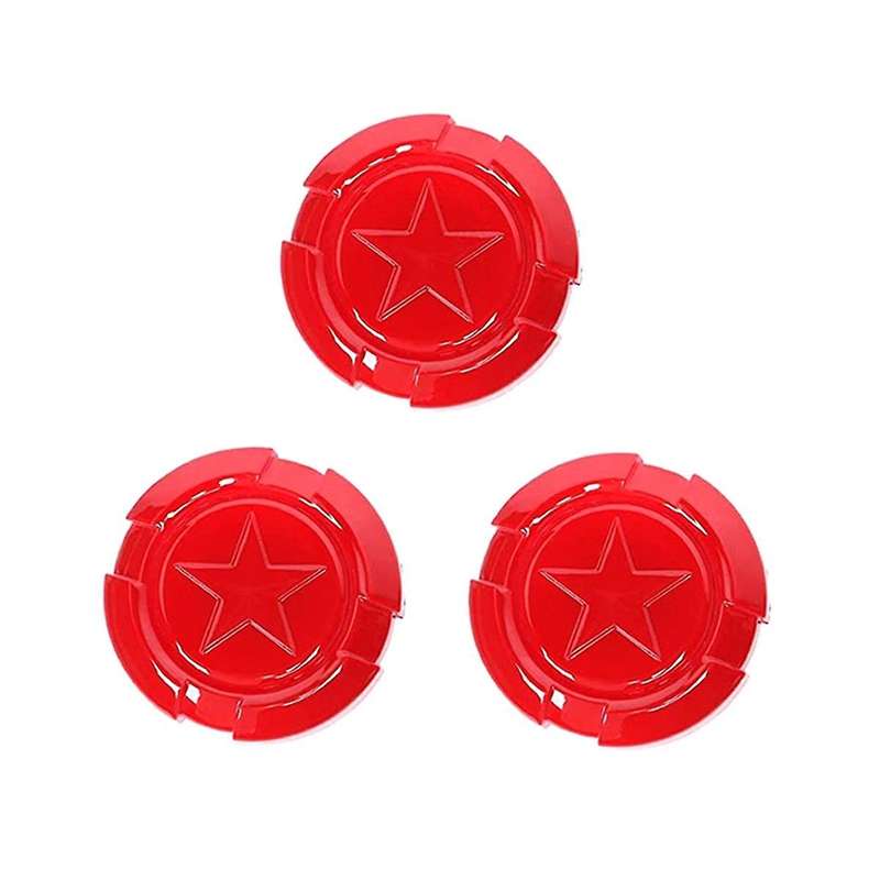 Door Key Jack Trim Cover Pentagram for 1997-2022 Wrangler TJ JK JL & JT Red