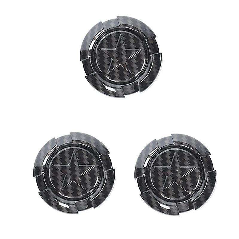 Door Key Jack Trim Cover for Jeep, ABS Carbon Fiber, Pentagram