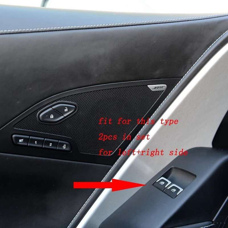 Door Lift Switch Cover for Corvette C7 2014 2015 2016 2017 2018 2019 Accessories Abs Carbon Fiber