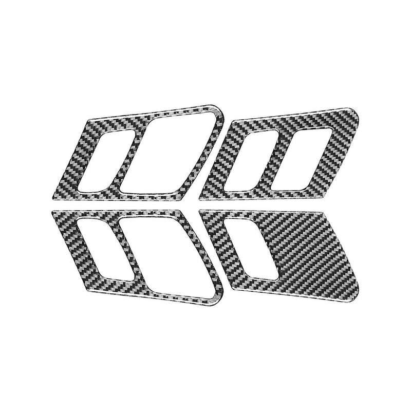 Door Lock Button Cover Trim Frame Sticker Decoration Carbon Fiber for Q5 2018-2023 Interior Accesso