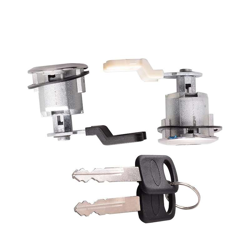 Door Lock Cylinder&Key Set Compatible for E150 E250 Econoline Van F250 Super Duty Truck Explorer Doo