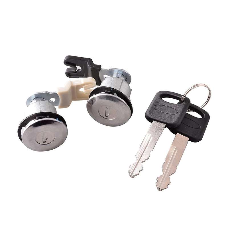 Door Lock Cylinder&Key Set Compatible for E150 E250 Econoline Van F250 Super Duty Truck Explorer Doo