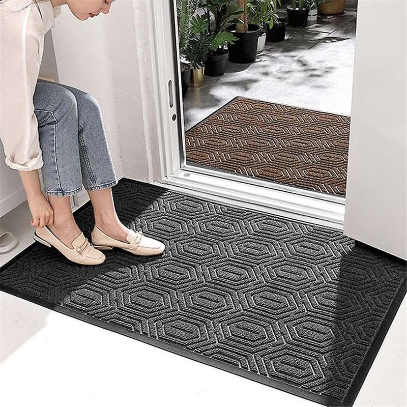 Door Mat, Outdoor Indoor Entrance Welcome Mat, Entry Front Door Mat, Stain & Fade Resistant, Low Pro
