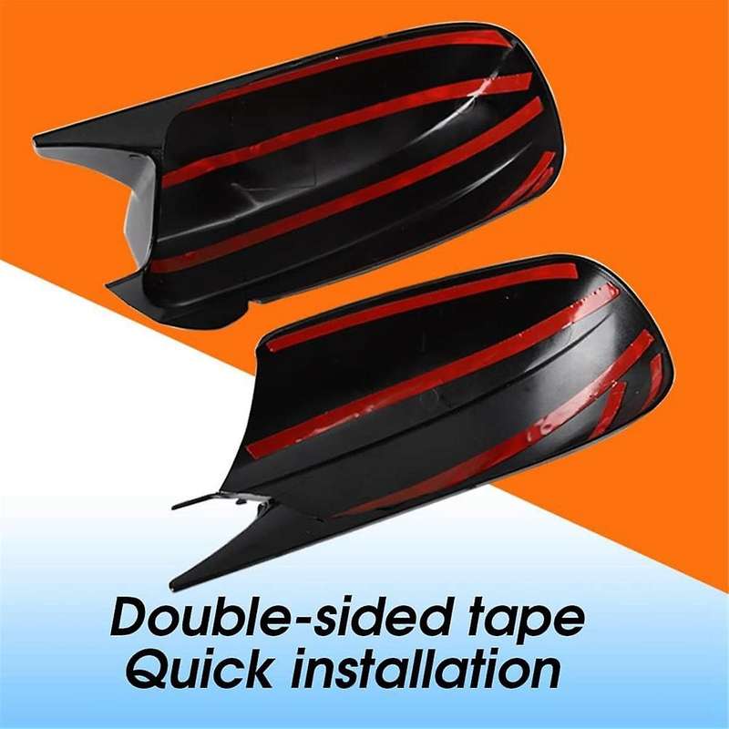 Door Side Rearview Mirror Cover Trim Horn Style Exterior Accessories for Charger 2011-2023 Black