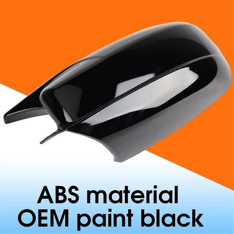 Door Side Rearview Mirror Cover Trim Horn Style Exterior Accessories for Charger 2011-2023 Black