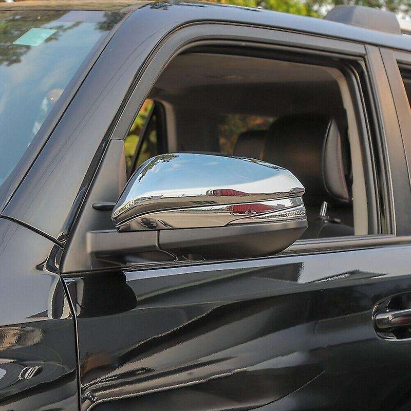 Door Side Rearview Mirror Cover Trim ABS for 4Runner 2017-2020 2014-2019, Silver
