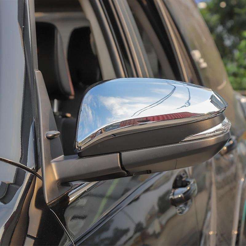 Door Side Rearview Mirror Cover Trim ABS for 4Runner 2017-2020 2014-2019, Silver