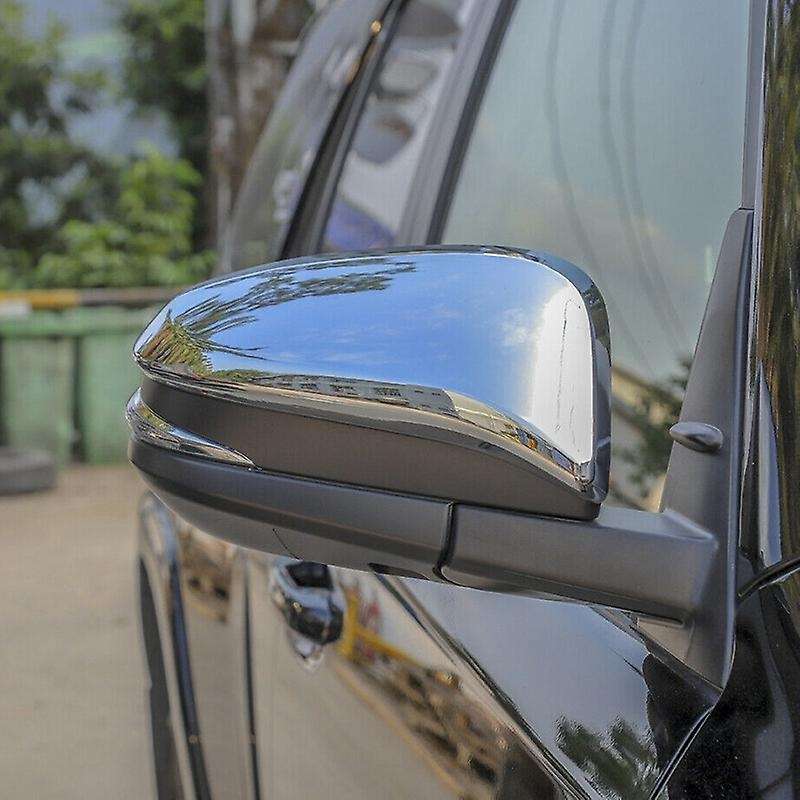 Door Side Rearview Mirror Cover Trim ABS for 4Runner 2017-2020 2014-2019, Silver
