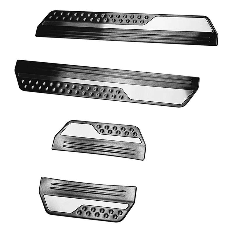 Door Sill Scuff Plate Guard Protector Cover Trim for Vezel -v E:hev 21-22 Exterior Outer Welcome Pe