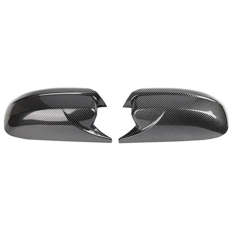Door Side Rearview Mirror Cover Trim Horn Style Exterior Accessories for Charger 2011-2023 Carbon Fi