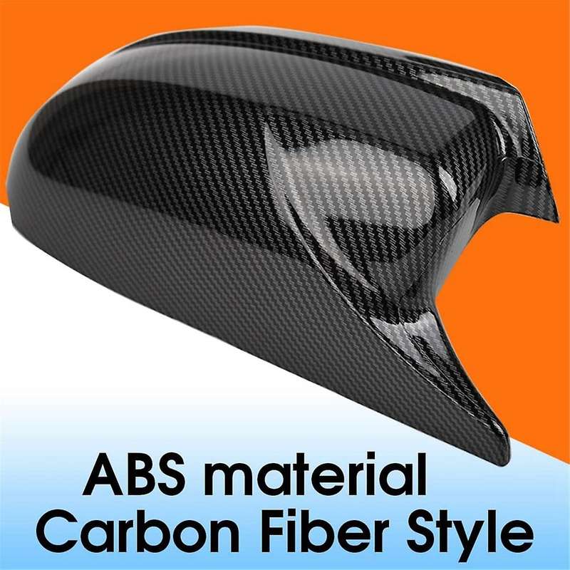 Door Side Rearview Mirror Cover Trim Horn Style Exterior Accessories for Charger 2011-2023 Carbon Fi