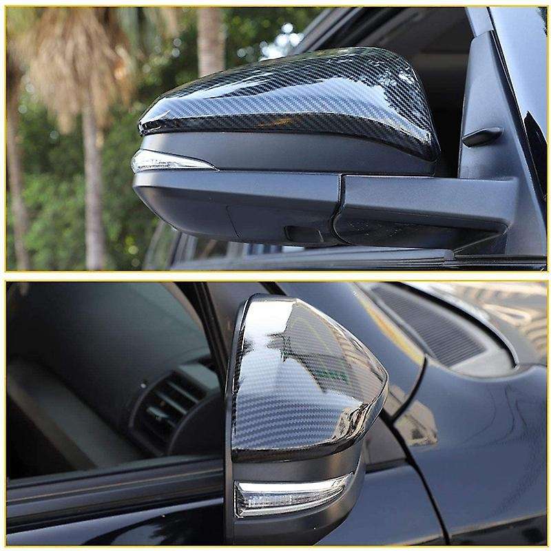 Door Side Rearview Mirror Cover Trim ABS for 4Runner 2017-2020 2014-2019, Carbon Fiber