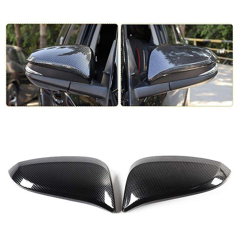 Door Side Rearview Mirror Cover Trim ABS for 4Runner 2017-2020 2014-2019, Carbon Fiber