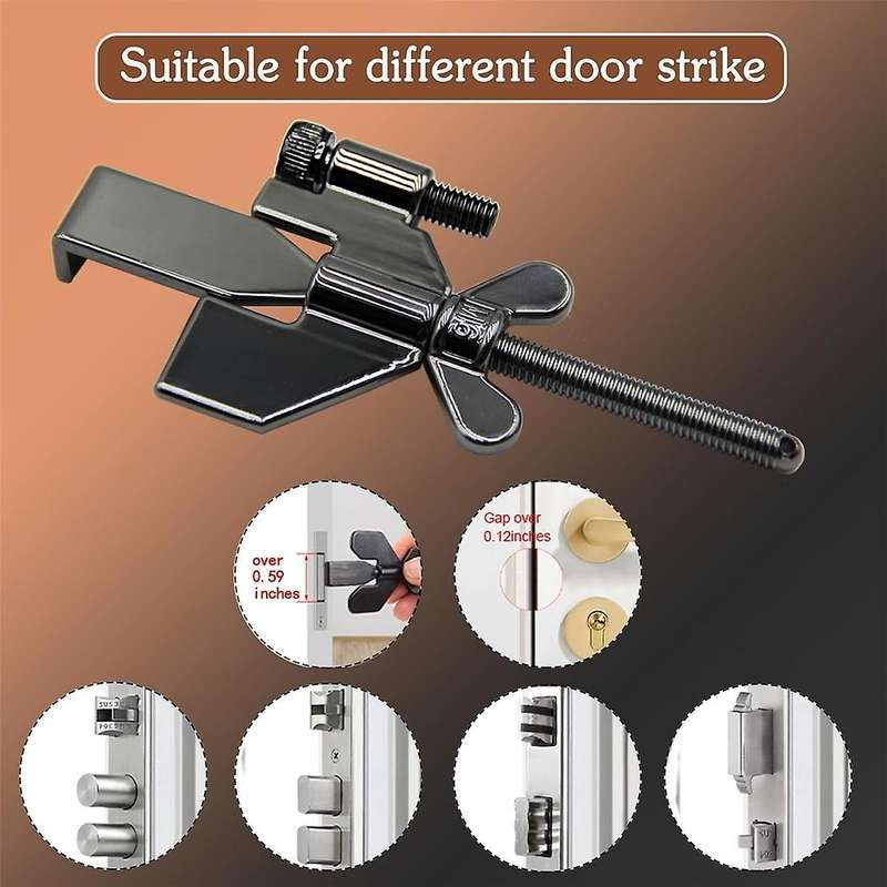 Door Stop Alarm with Security Alarm, Siren Door Stop with Portable Door Lock, Floor Wedge Security A