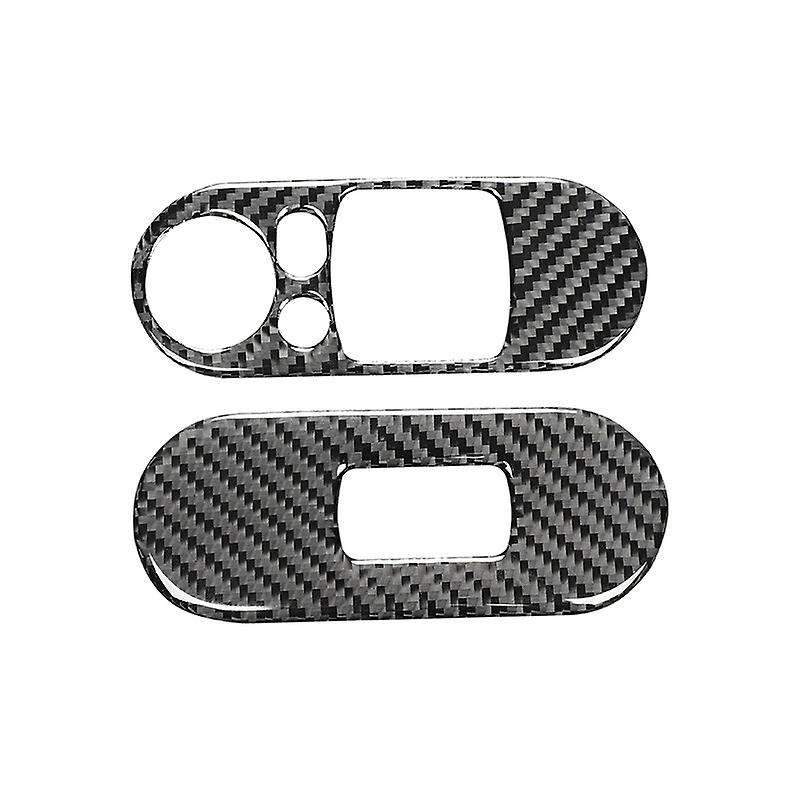Door Window Control Covers Carbon Fiber Lifter Switch Interior Handrail Cover Sticker Case for F55 F