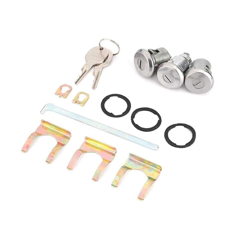 Door Trunk Key Kit Door Lock Cylinder Set with 2 Keys 654394765282 for Cutlass