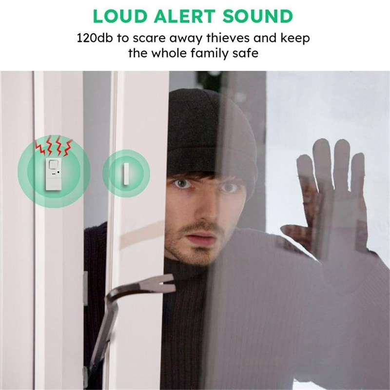 Door Window Alarms, Adjustable Volume, Chime/Alarm, Door Window Alarm Sensor for Home Security, Kids