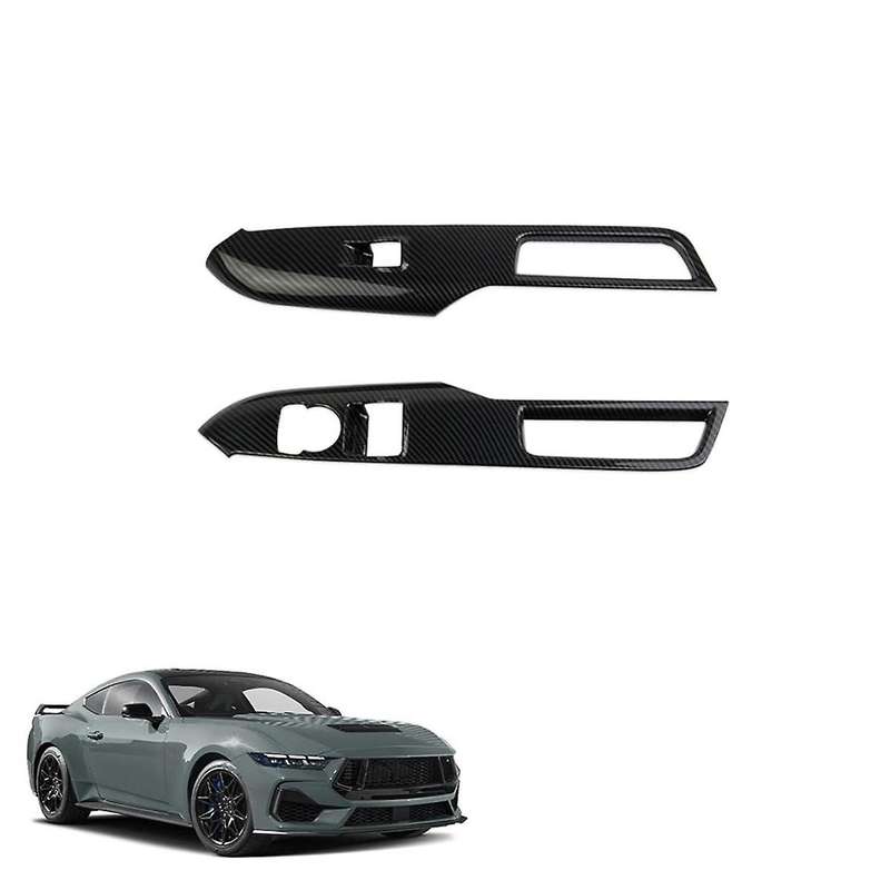 Door Window Lift Switch Panel Cover Trim for 2024 Interior Accessories Carbon Fiber