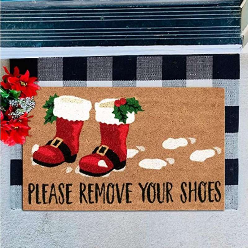 Doormat Indoor Entrance Christmas Doormats Boots Welcome Home Carpet Front Door Mat Decorations Chri