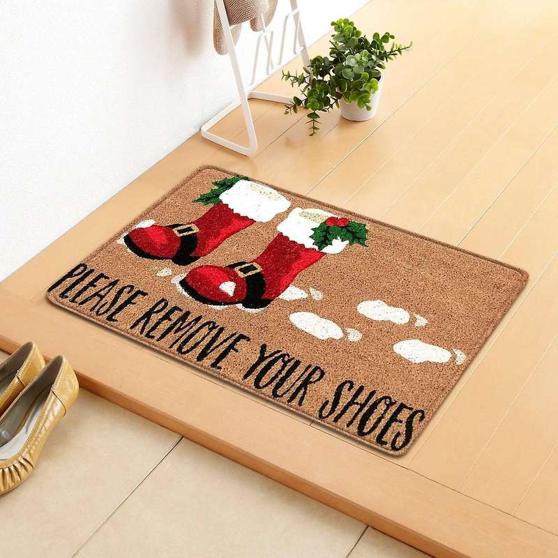 Doormat Indoor Entrance Christmas Doormats Boots Welcome Home Carpet Front Door Mat Decorations Chri