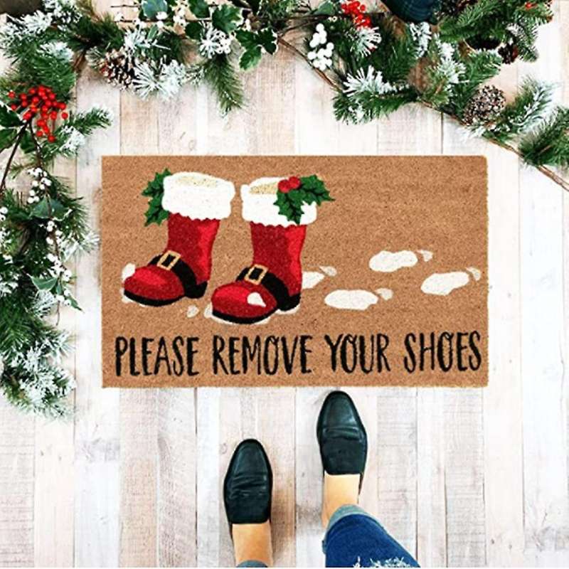 Doormat Indoor Entrance Christmas Doormats Boots Welcome Home Carpet Front Door Mat Decorations Chri