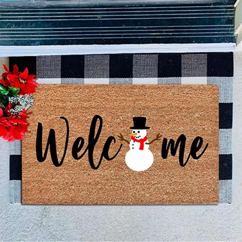 Doormat Indoor Entrance Christmas Doormat Welcome Home Carpet Front Door Mat Decorations Santa Xmas