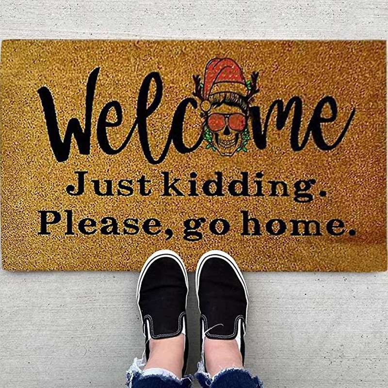 Doormat for Front Door, Halloween Decorative Doormats Welcome Home Decorations Anti-Slip Outdoor Doo