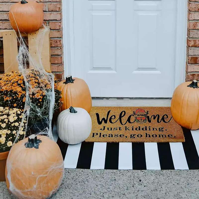 Doormat for Front Door, Halloween Decorative Doormats Welcome Home Decorations Anti-Slip Outdoor Doo