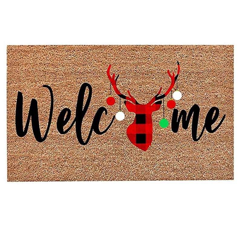 Doormat Indoor Entrance Christmas Deer Doormats Welcome Home Carpet Front Door Mat Decorations Chris