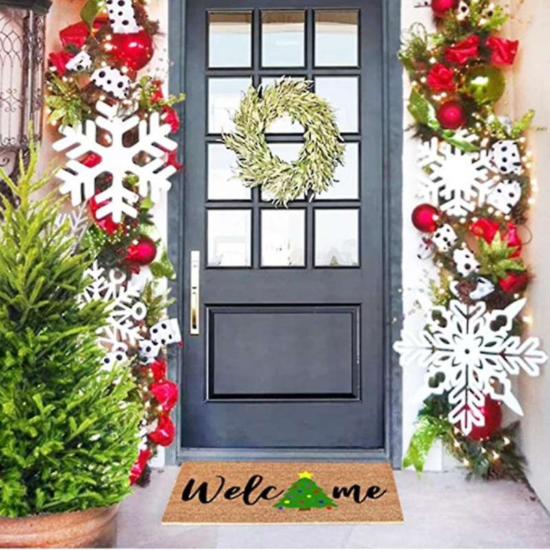 Doormat Indoor Entrance Christmas Tree Doormats Welcome Home Carpet Front Door Mat Decorations Chris