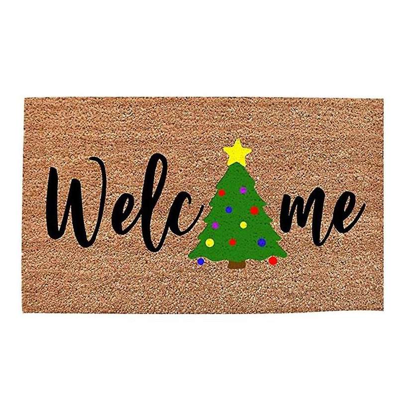 Doormat Indoor Entrance Christmas Tree Doormats Welcome Home Carpet Front Door Mat Decorations Chris