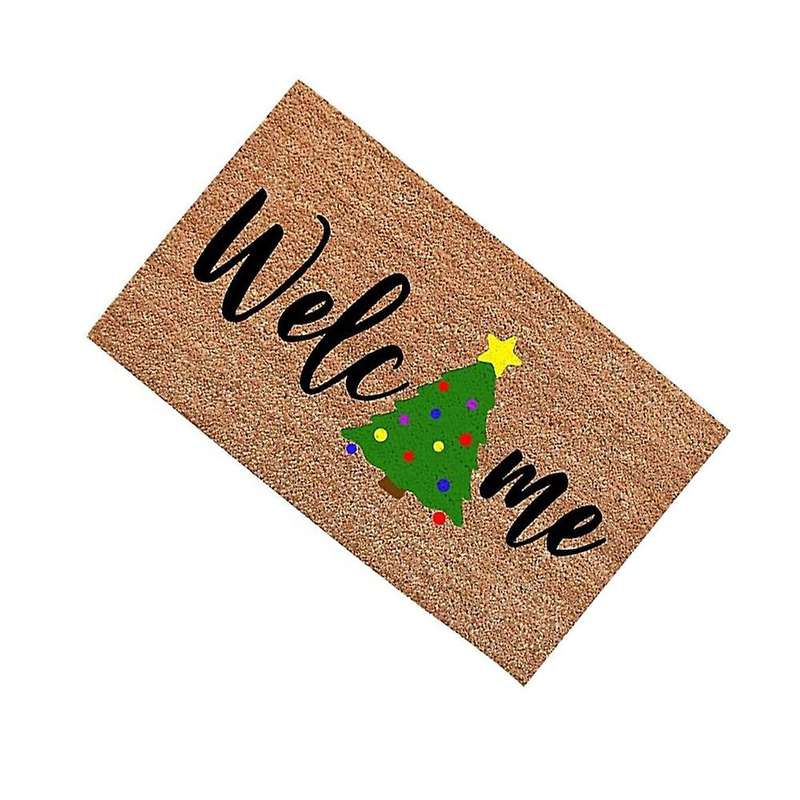 Doormat Indoor Entrance Christmas Tree Doormats Welcome Home Carpet Front Door Mat Decorations Chris