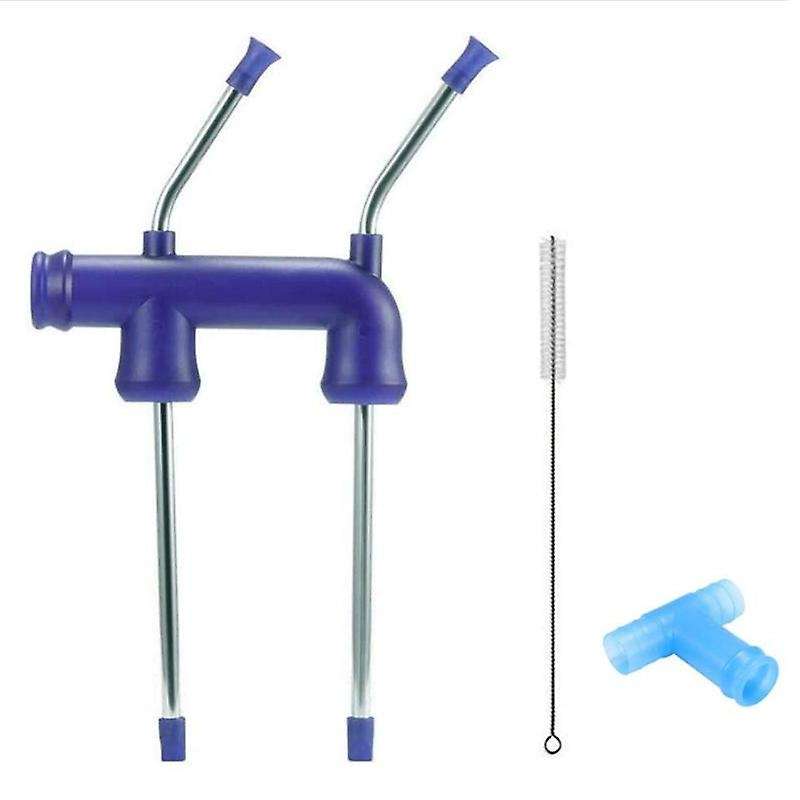 Double Beer Snorkel,beer ,drink Beer Funnel,beer Wine Dispenser with Cleaning Brush,for Beer Can Be