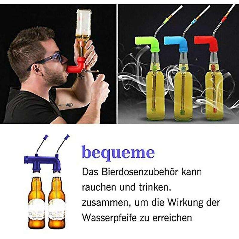 Double Beer Snorkel,beer ,drink Beer Funnel,beer Wine Dispenser with Cleaning Brush,for Beer Can Be