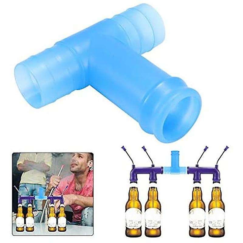 Double Beer Snorkel,beer ,drink Beer Funnel,beer Wine Dispenser with Cleaning Brush,for Beer Can Be