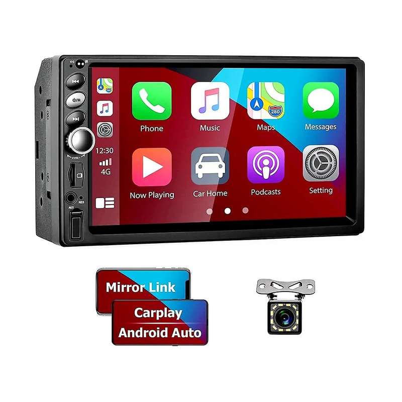 Double Din Car Stereo,carplay Android Auto 7in Touch Screen Radio Car Multimedia Player Mirror Link