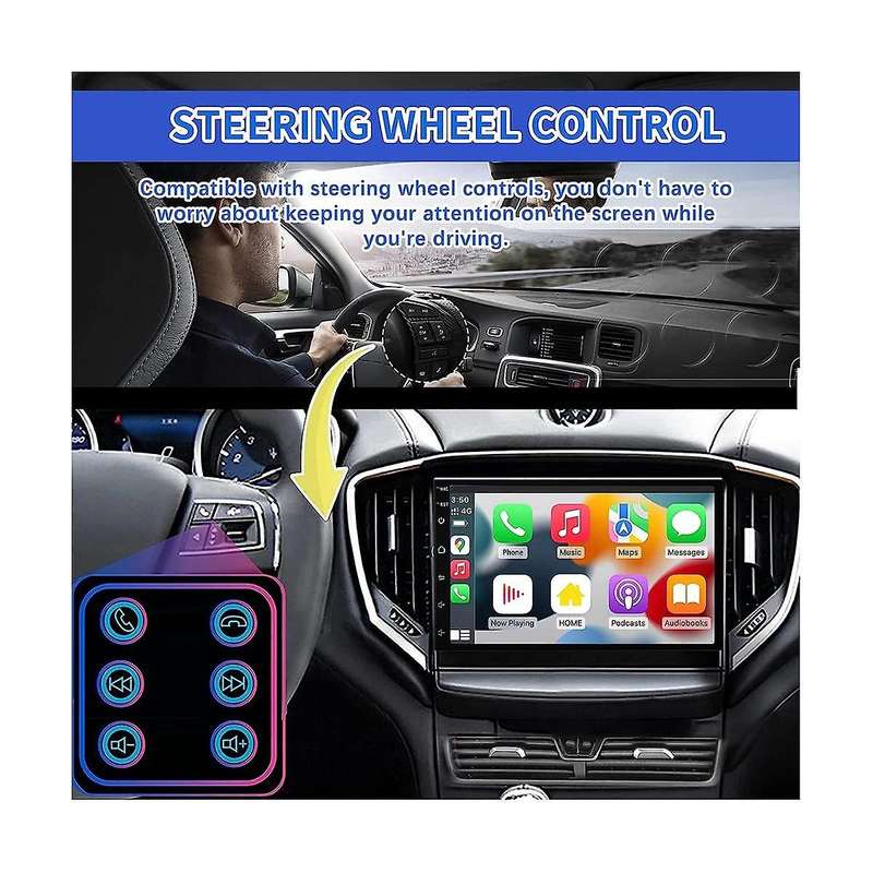 Double Din Car Stereo Carplay Android Auto, 2+32g 7 Inch Touchscreen Radio,bluetooth,fm Receiver,ca