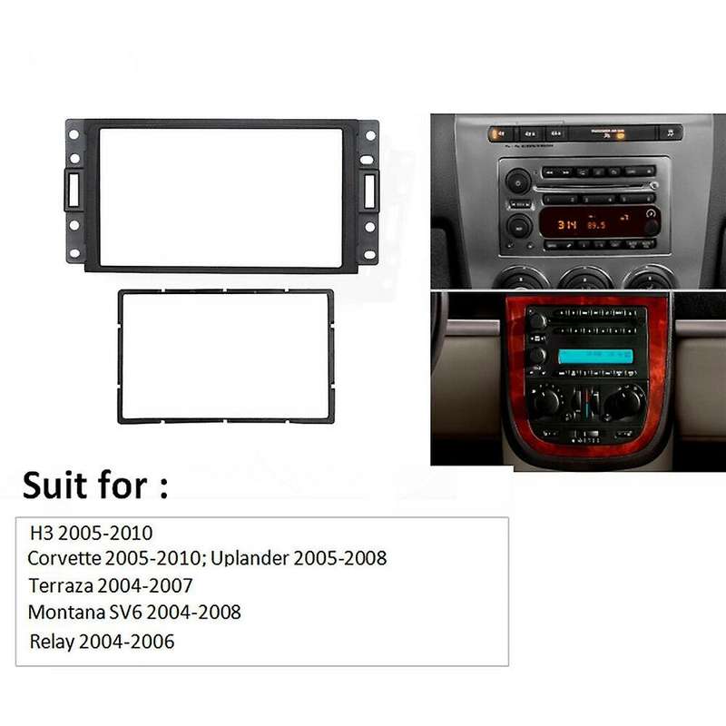 Double Din Fascia for H3 /SAAB 97X/ Radio DVD Stereo CD Panel Dash Mount Trim Frame