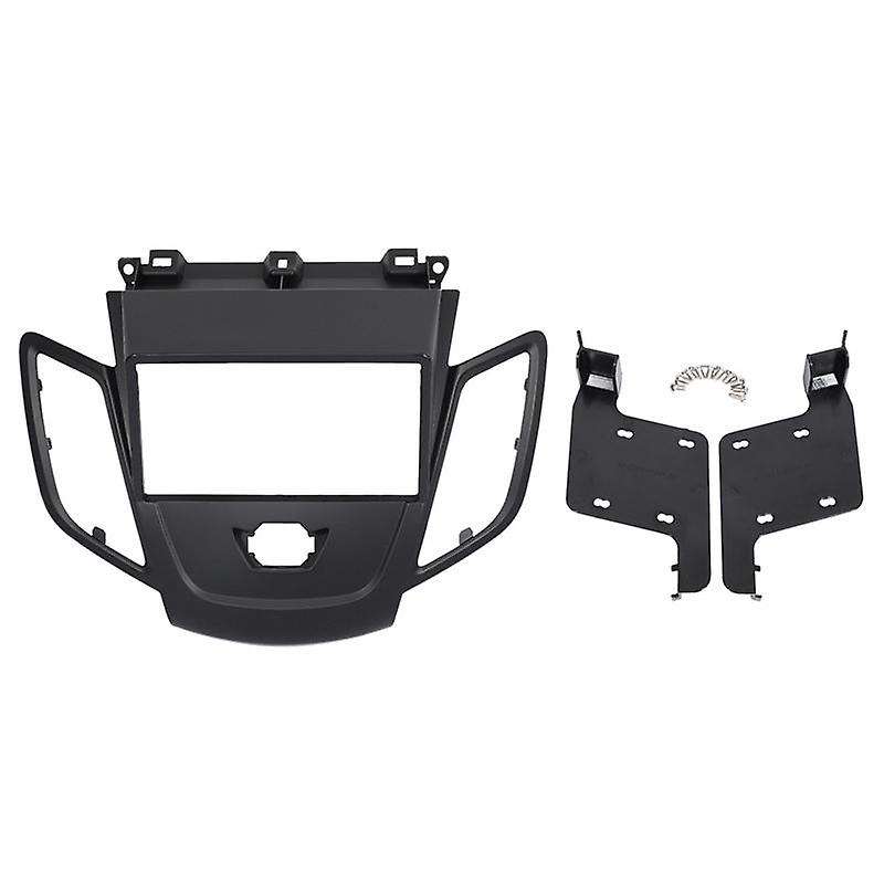 Double Din Radio Fascia for Fiesta 2008-2017 Panel Dash Mount Installation Trim Kit Face Black Gps