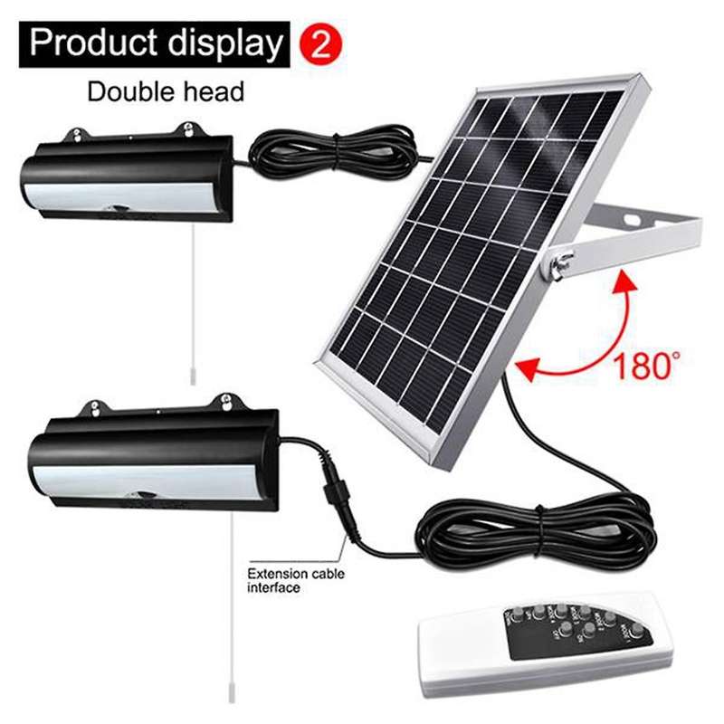 Double Head Solar Pendant Light Outdoor Waterproof Garden Motion Sensor Led Dimmable Remote Cord Sol