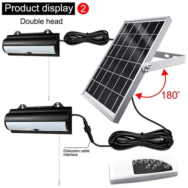 Double Head Solar Pendant Light Outdoor Waterproof Garden Motion Sensor Led Dimmable Remote Cord Sol