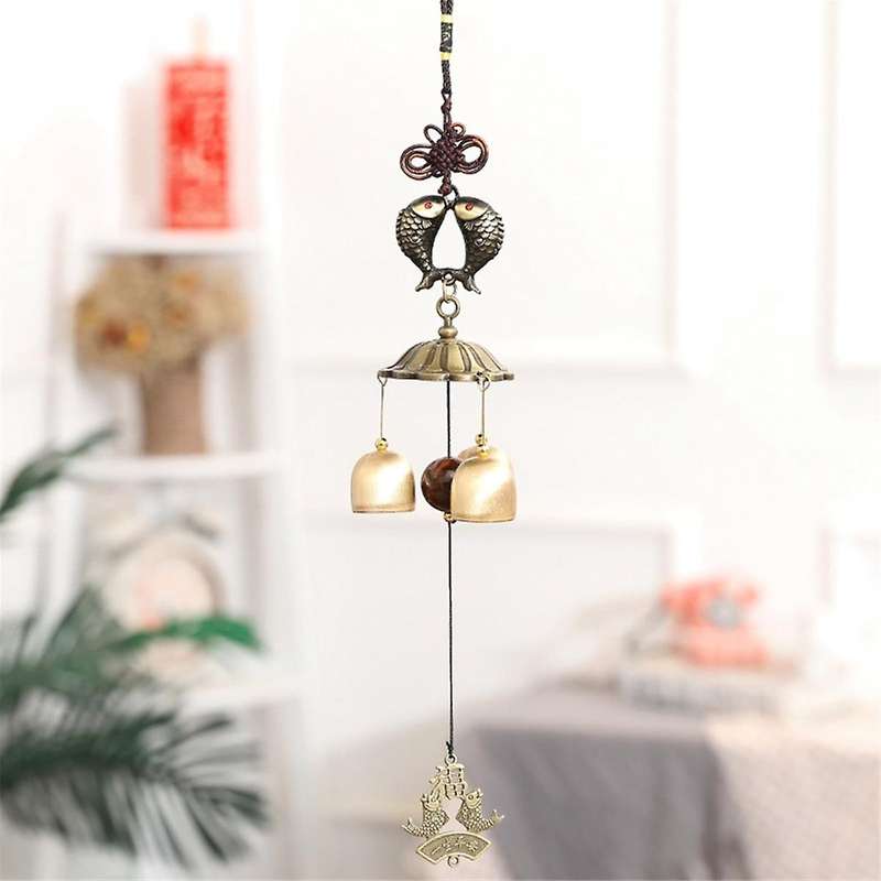 Double Elephant Metal Wind Chime Pendant Copper Bell Japanese Style Pendant