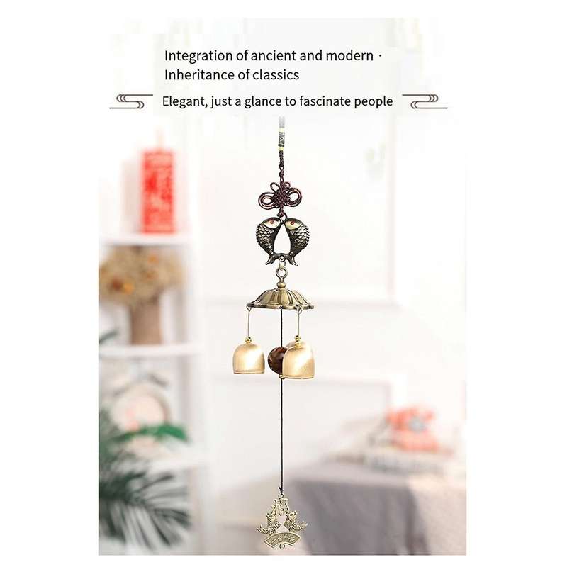 Double Elephant Metal Wind Chime Pendant Copper Bell Japanese Style Pendant