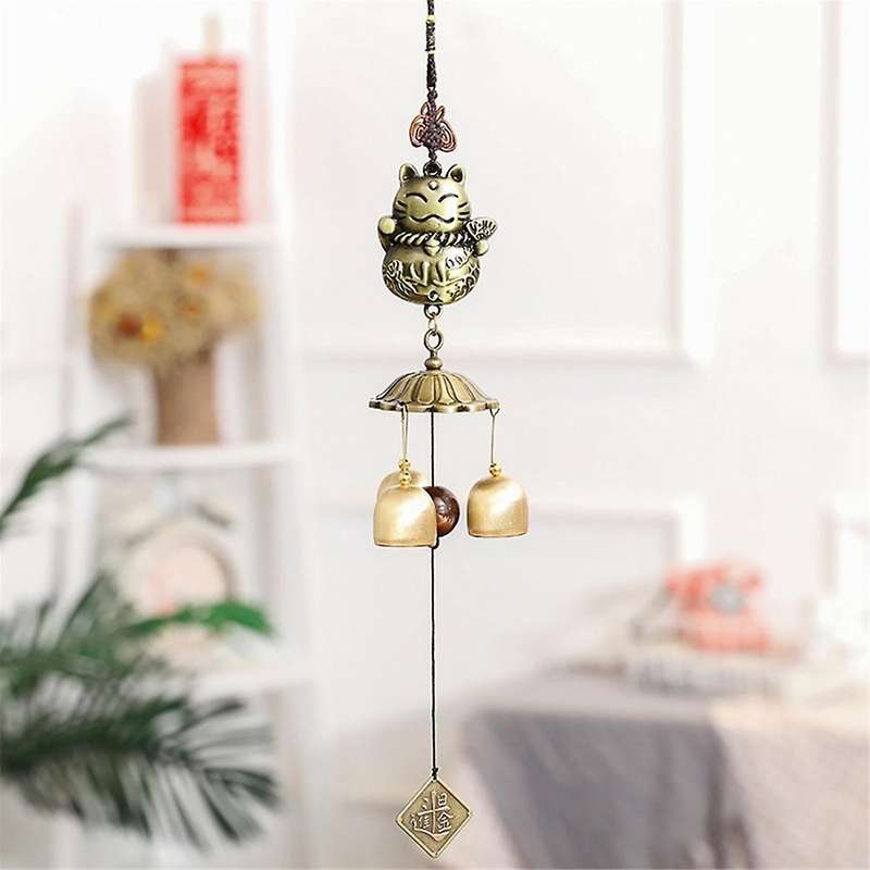Double Elephant Metal Wind Chime Pendant Copper Bell Japanese Style Pendant