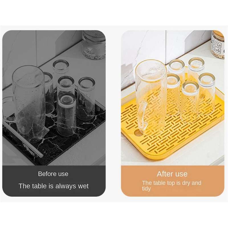 Double Layer Drain Tray,tea Tray Fruit Tray,simple Household Living Room Tray,green & Transparent