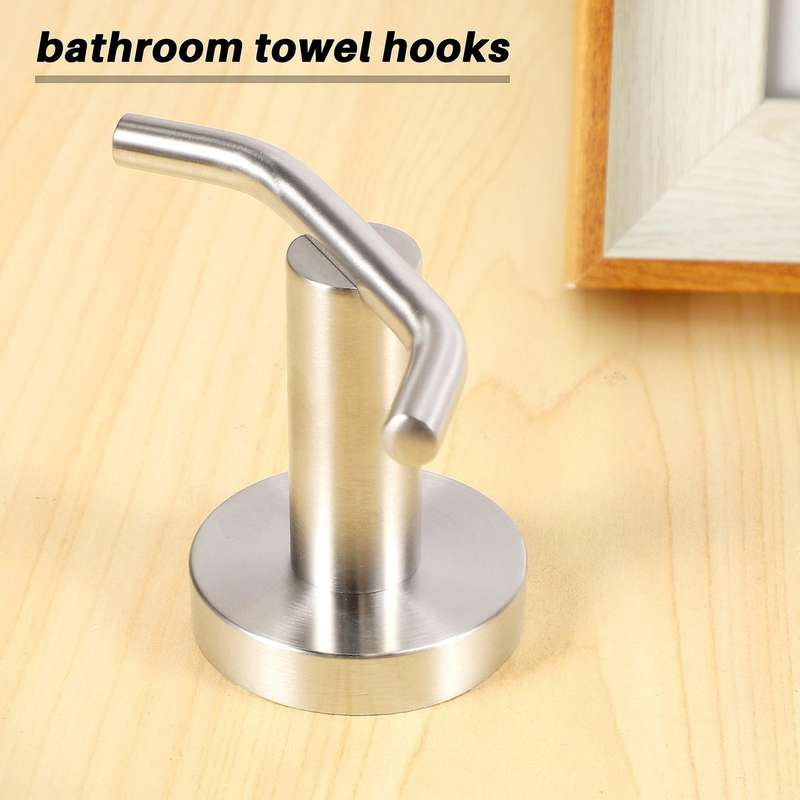 Double Robe Hook, 304 Stainless Steel Hooks Compatible Bathroom Wall Mounted